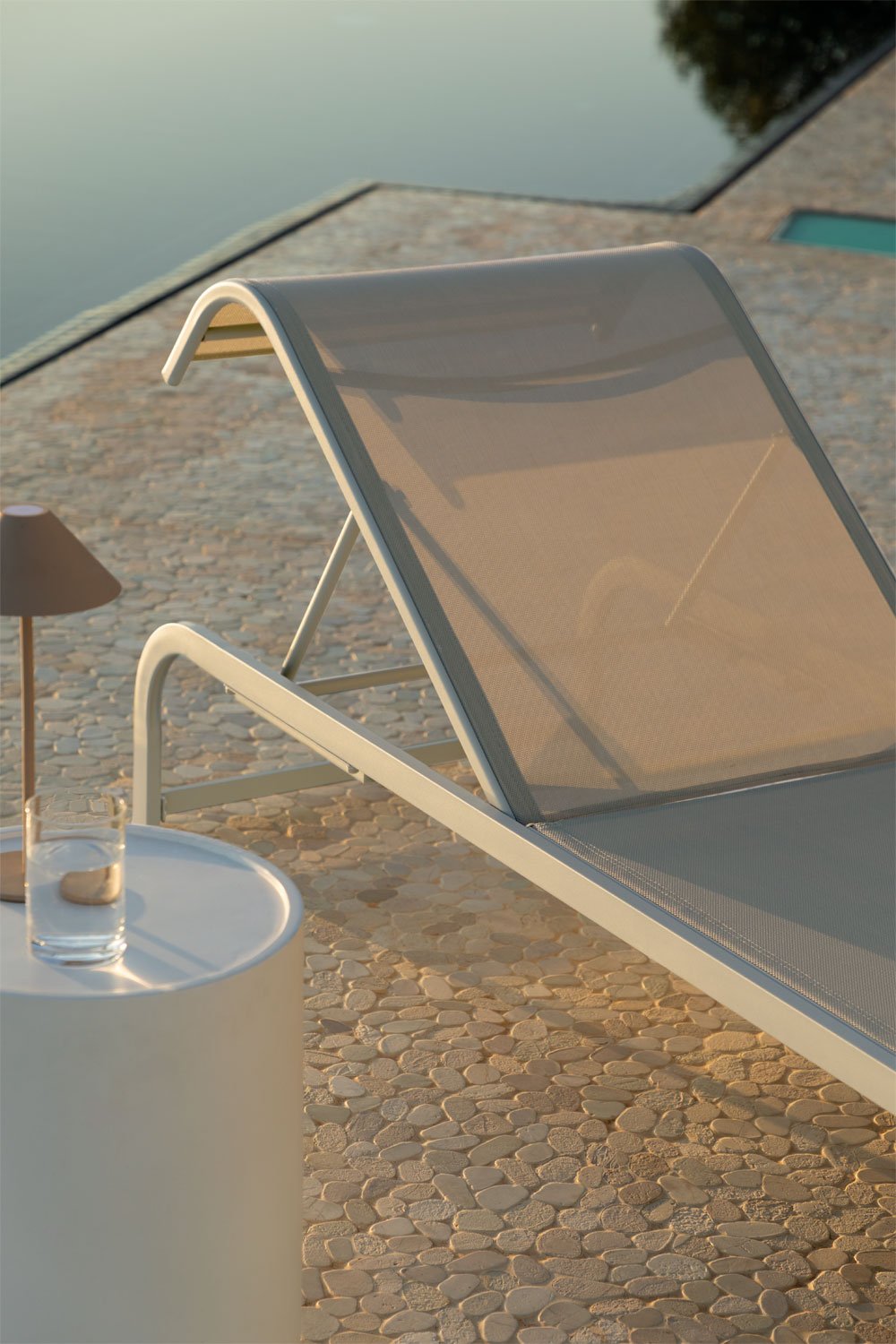 Marietta steel reclining sun lounger, gallery image 2