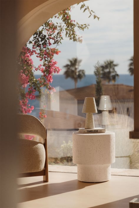 Selara round side table Ø45 cm in cement