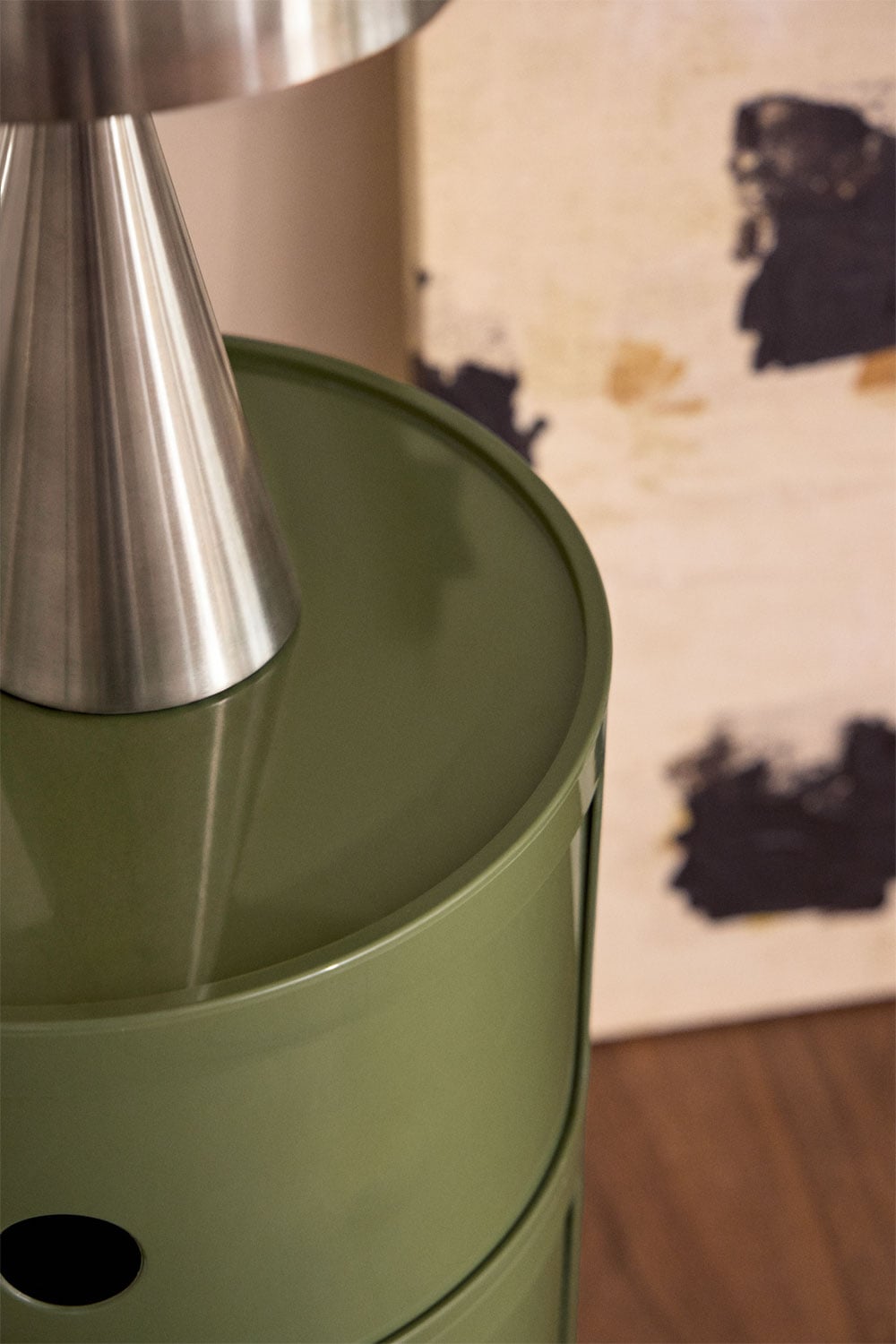 Round bedside table Ø30 cm with shelves Babel, gallery image 2