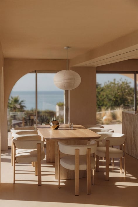 Rectangular dining table 200x100 cm in Tuareg MDF