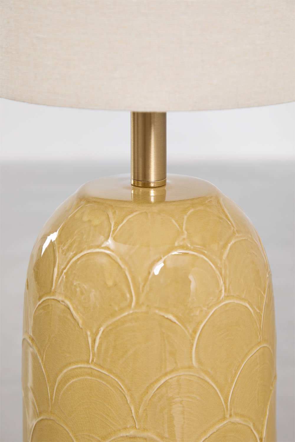 Macarena ceramic and linen floor lamp, gallery image 3