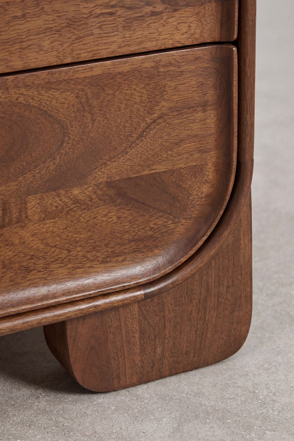 Kivalina 55x40 cm nightstand in mango wood and natural stone, gallery image 7