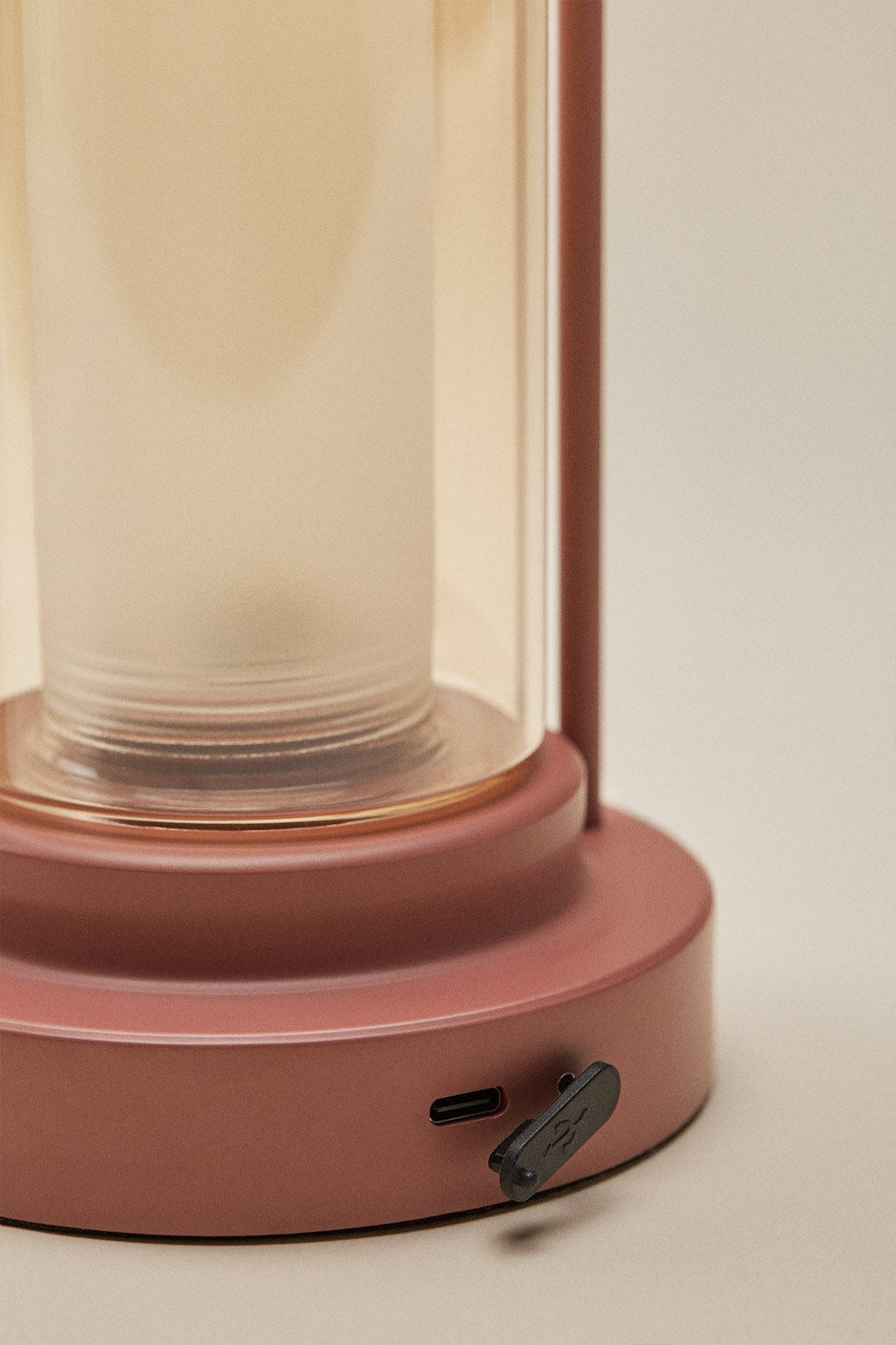 Wireless LED table lamp in iron and glass Sorlix, gallery image 5