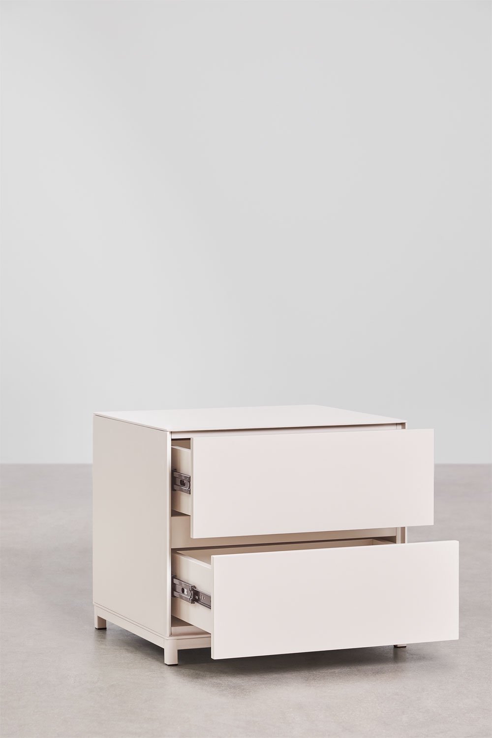 Pack of 2 rectangular 50x45 bedside tables in Kivora MDF, gallery image 4