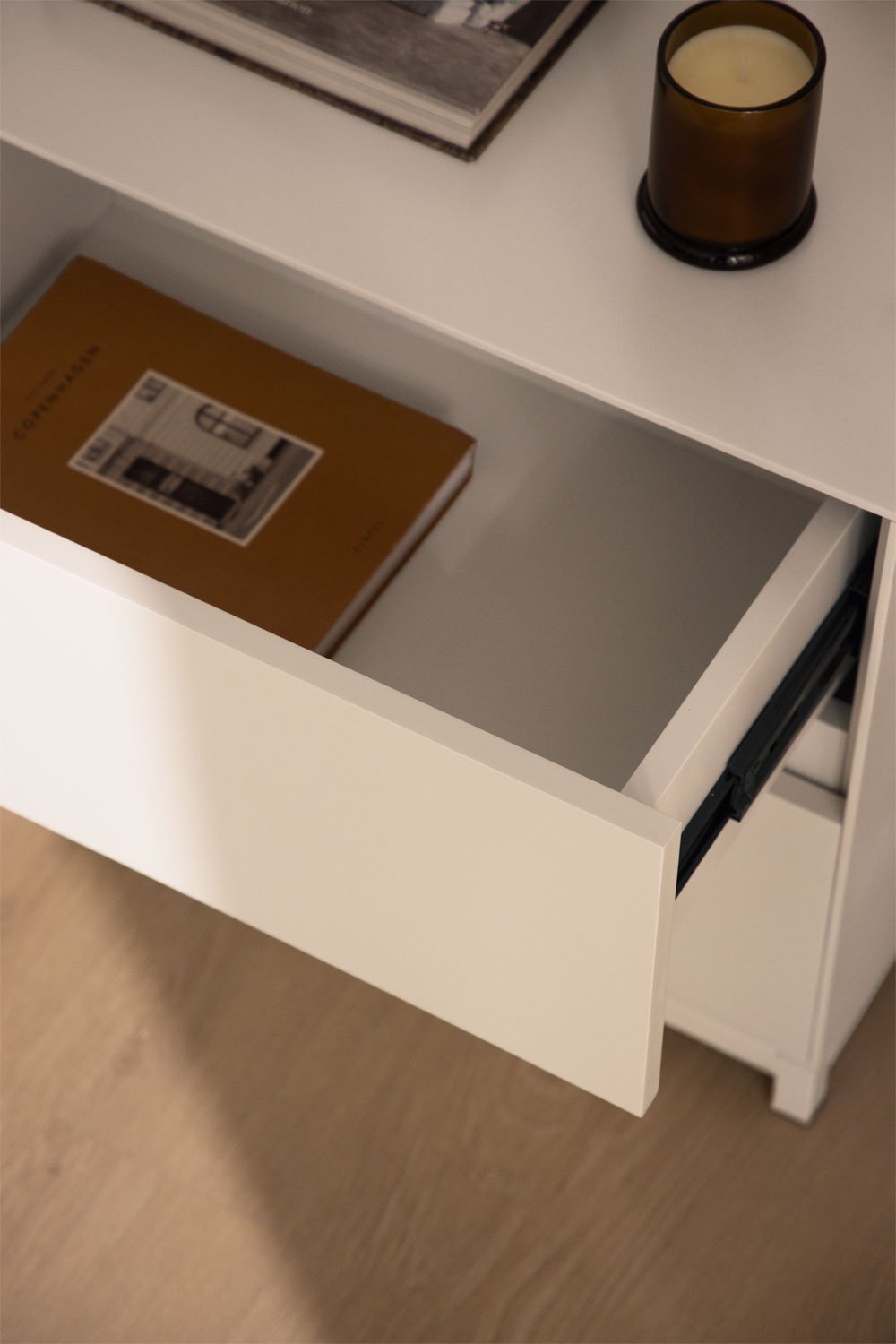 Pack of 2 rectangular 50x45 bedside tables in Kivora MDF, gallery image 2