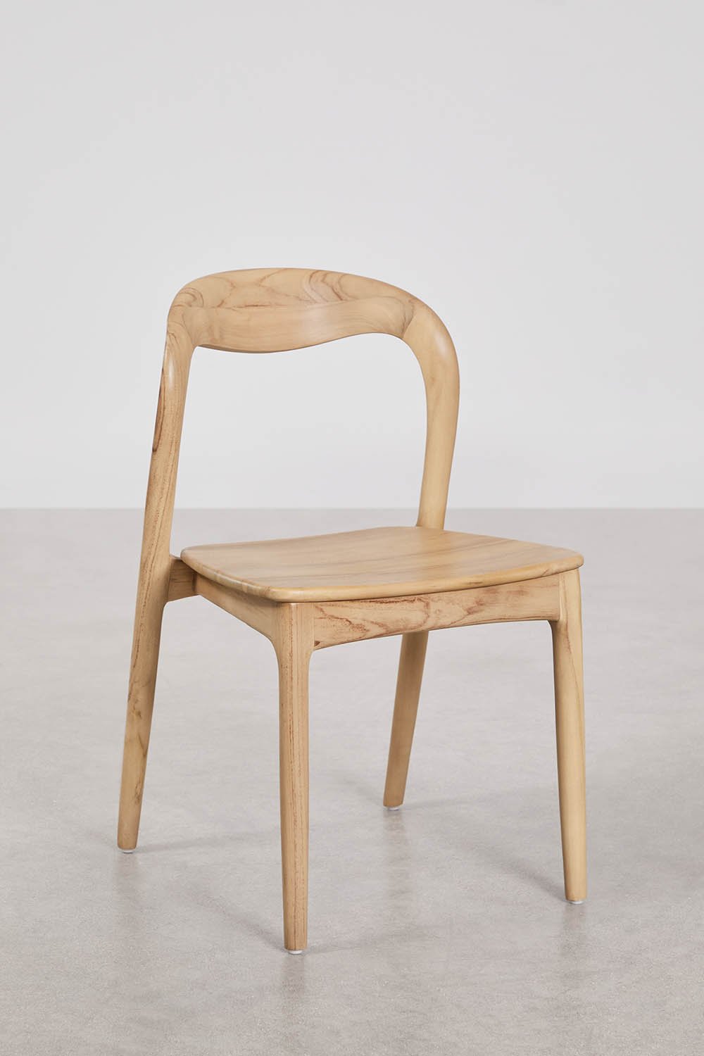 Set of 4 dining chairs in teak wood Varmus, gallery image 1