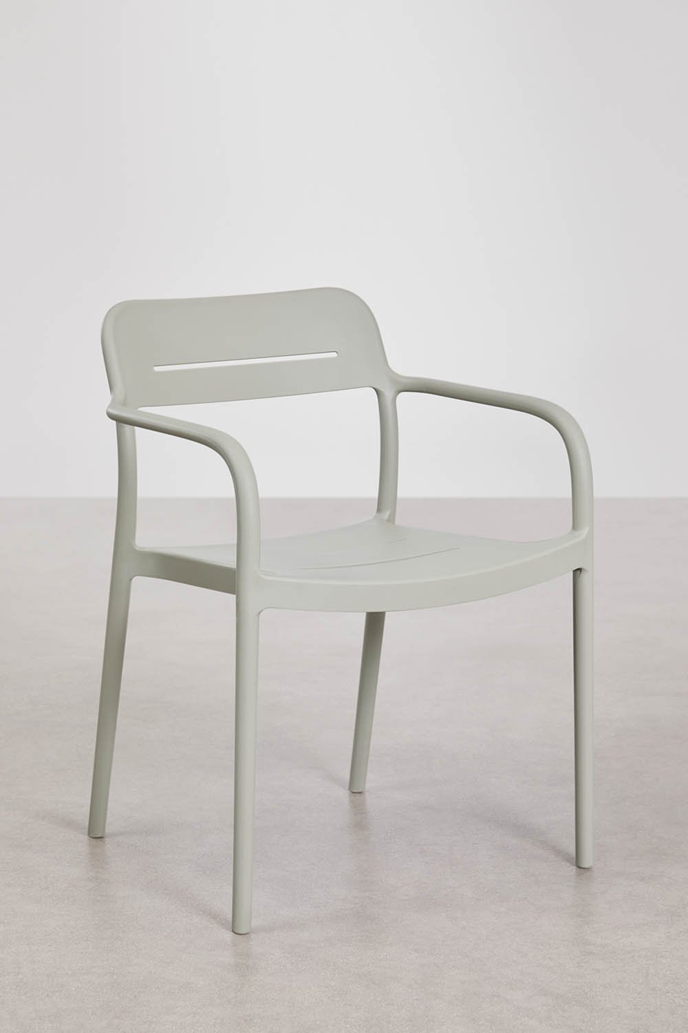 Pack of 2 stackable dining chairs with armrests in polypropylene Graneli, gallery image 1