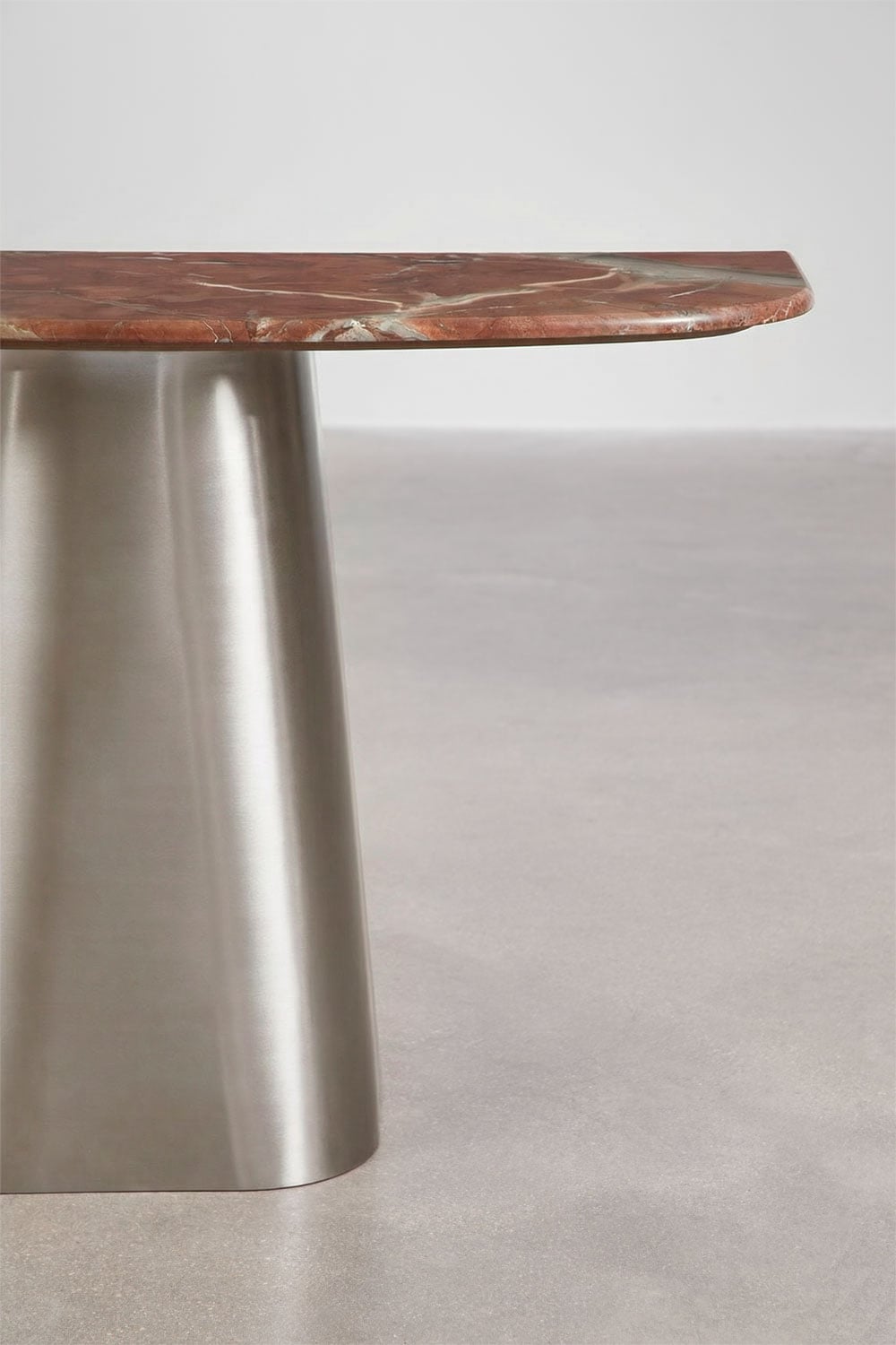 Moreila 120x40 cm natural stone and stainless steel hallway console table, gallery image 6