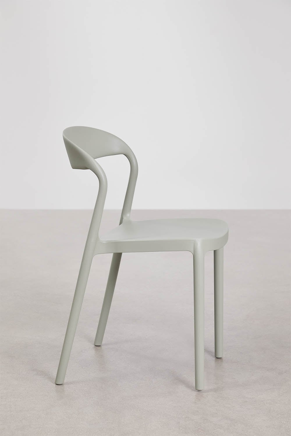 Pack of 4 stackable Brenza polypropylene garden chairs, gallery image 4