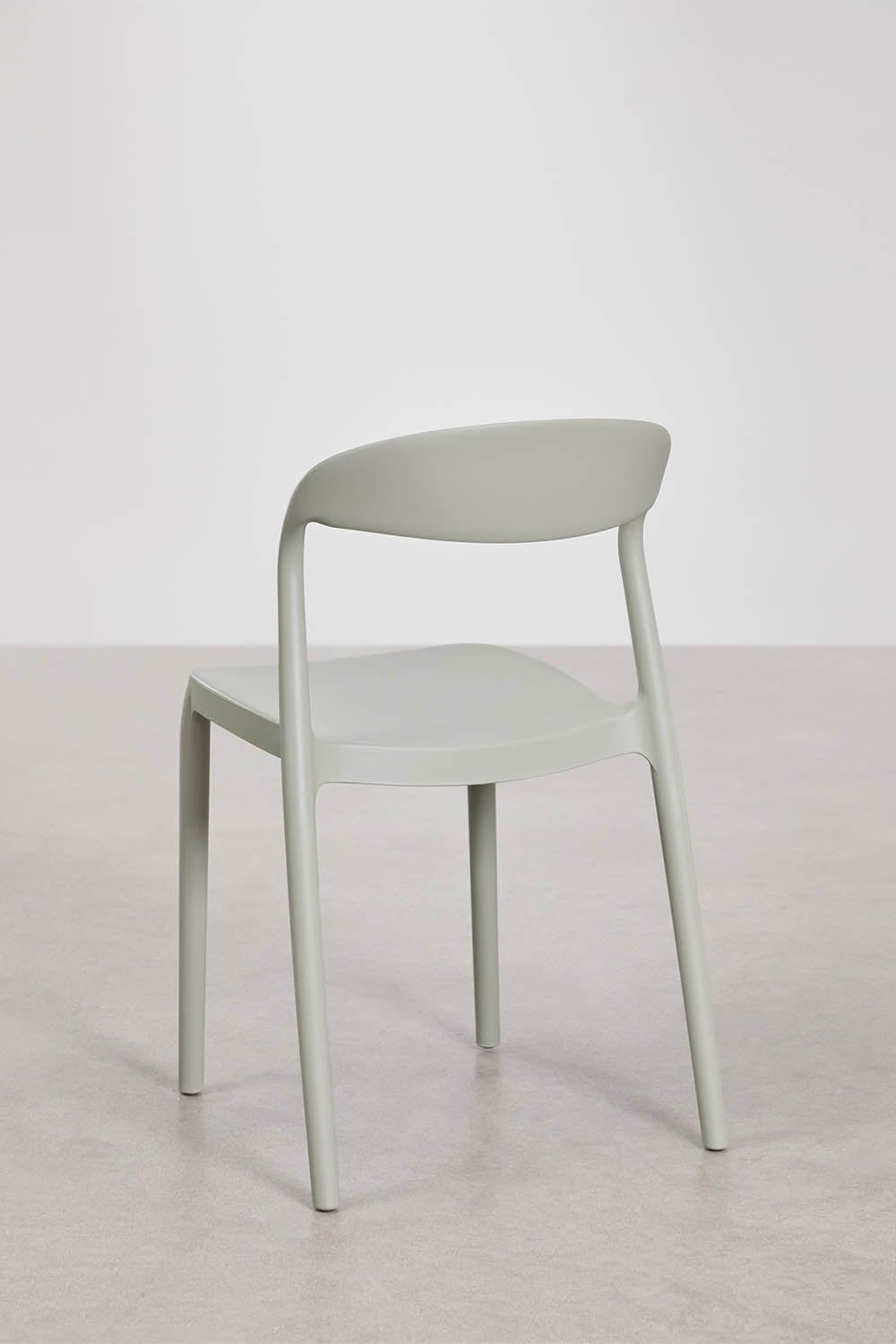 Pack of 4 stackable Brenza polypropylene garden chairs, gallery image 5