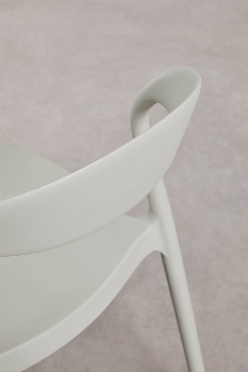 Pack of 4 stackable Brenza polypropylene garden chairs, gallery image 7