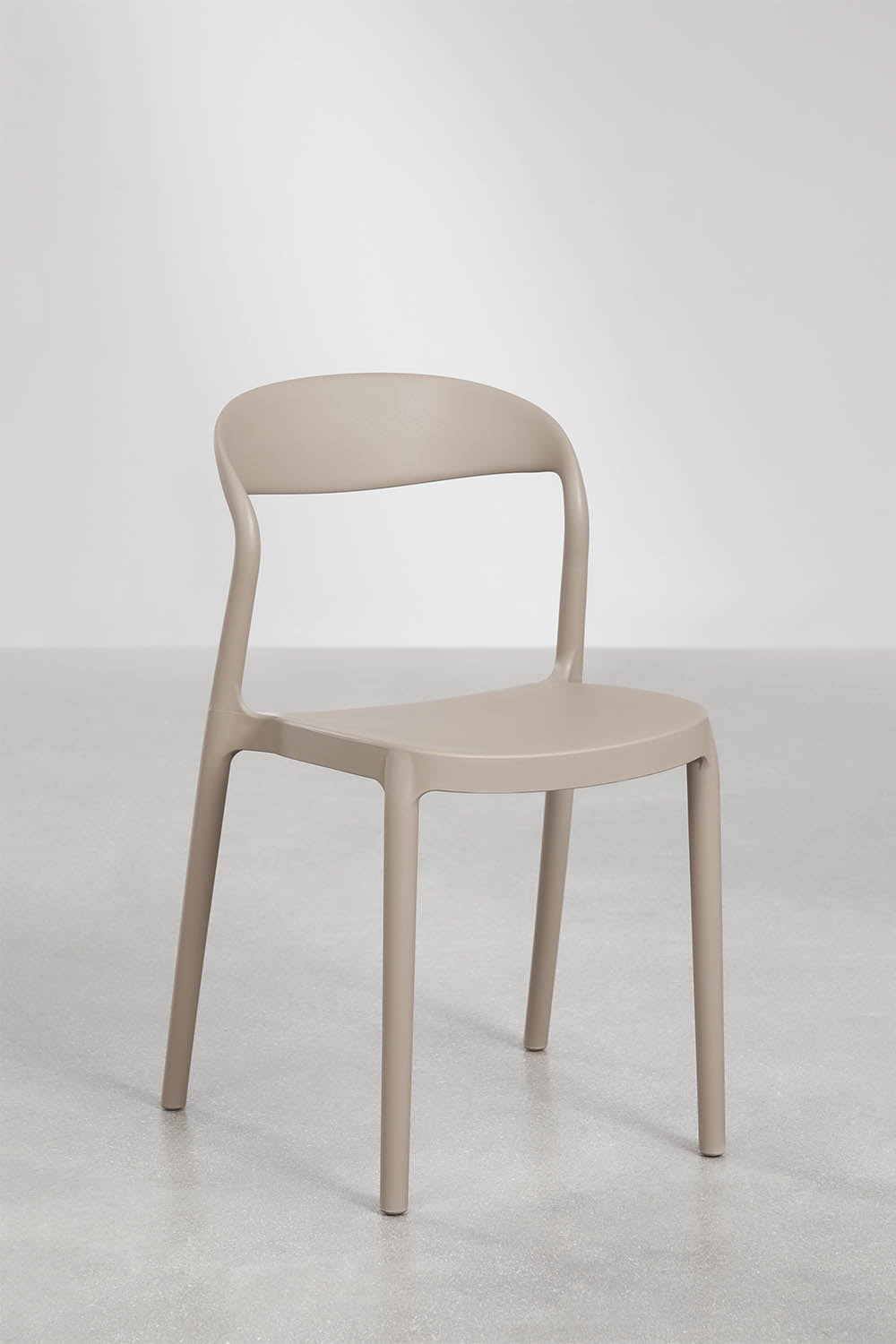 Pack of 4 stackable Brenza polypropylene garden chairs, gallery image 3
