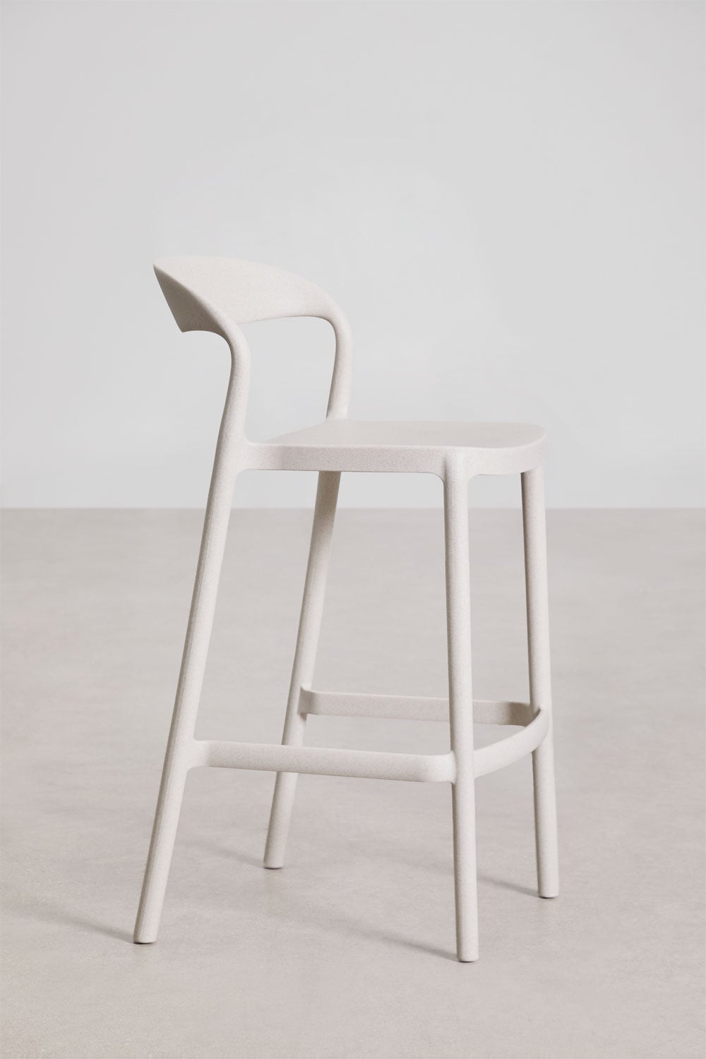 Pack of 2 stackable high stools in polypropylene Brenza, gallery image 2