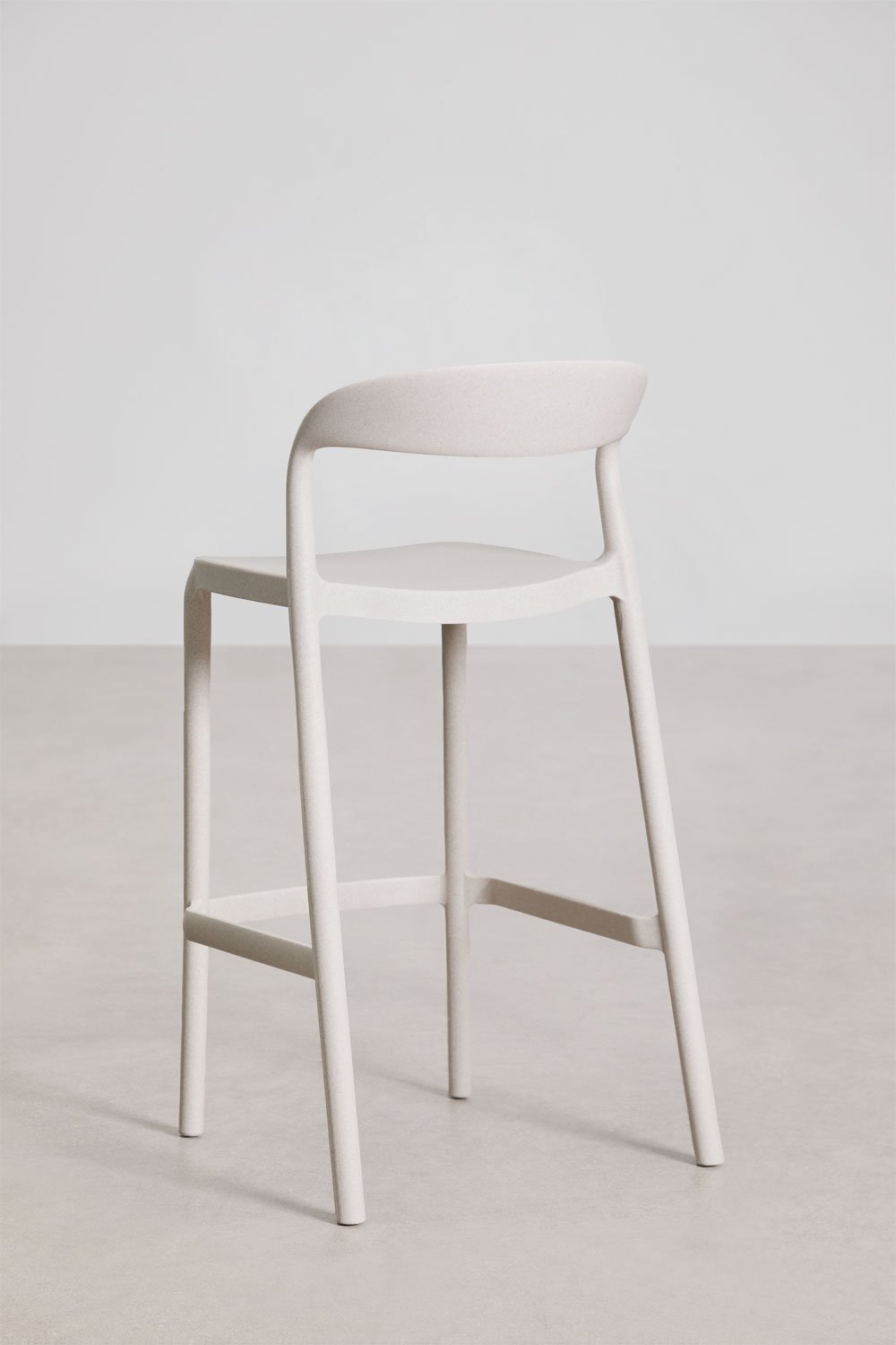 Pack of 2 stackable high stools in polypropylene Brenza, gallery image 3