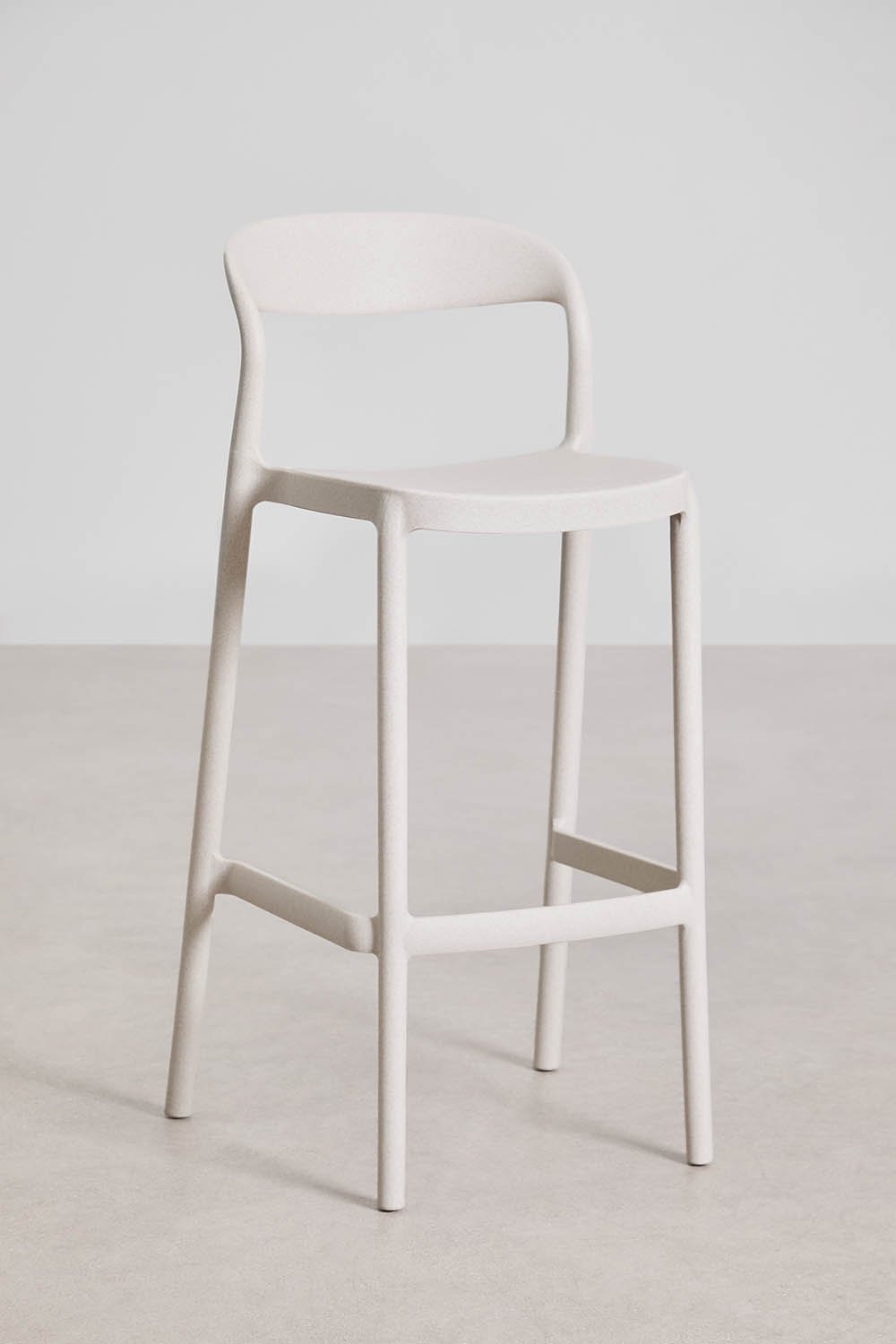 Pack of 2 stackable high stools in polypropylene Brenza, gallery image 1