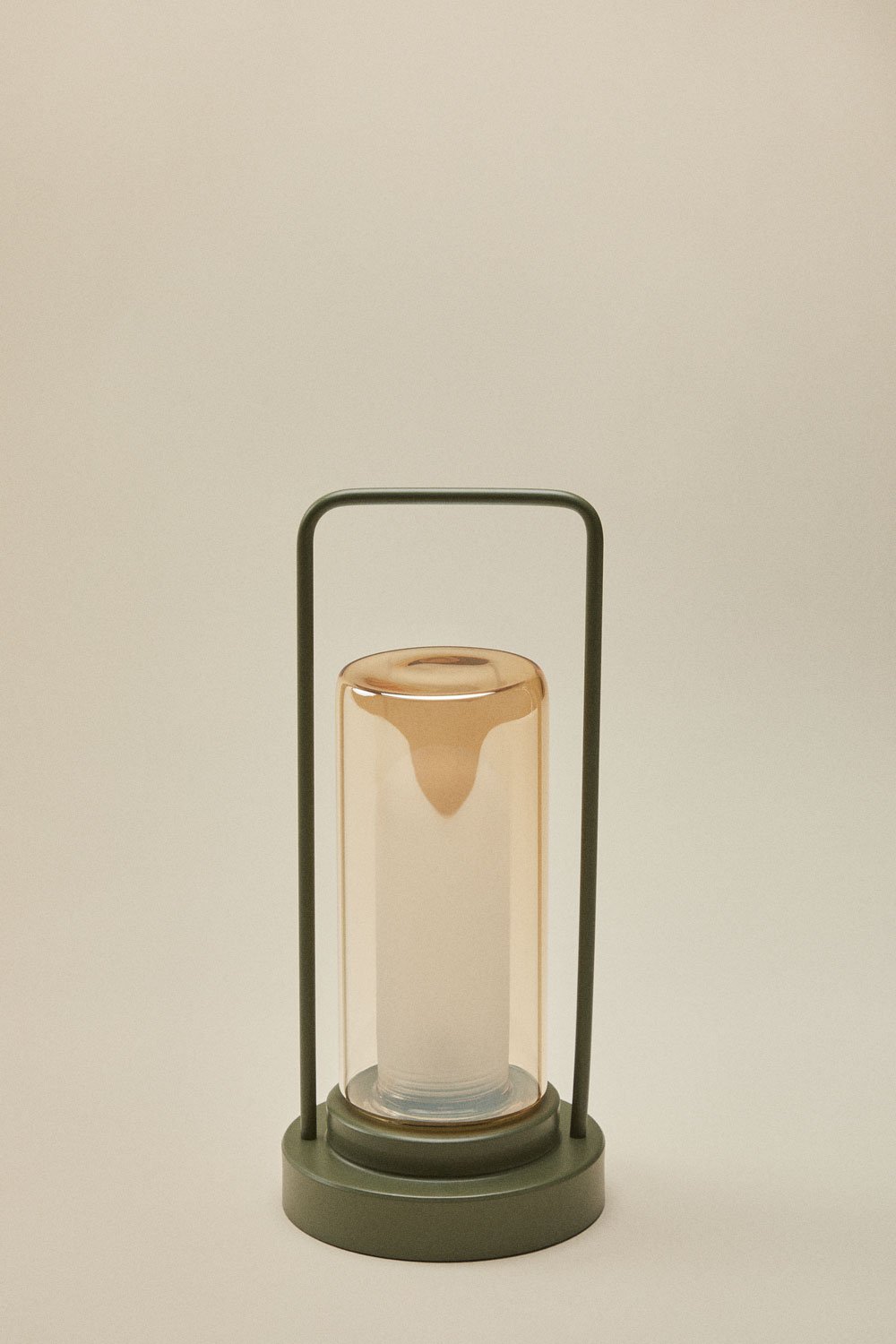 Wireless LED outdoor table lamp in iron and glass Sorlix, gallery image 1