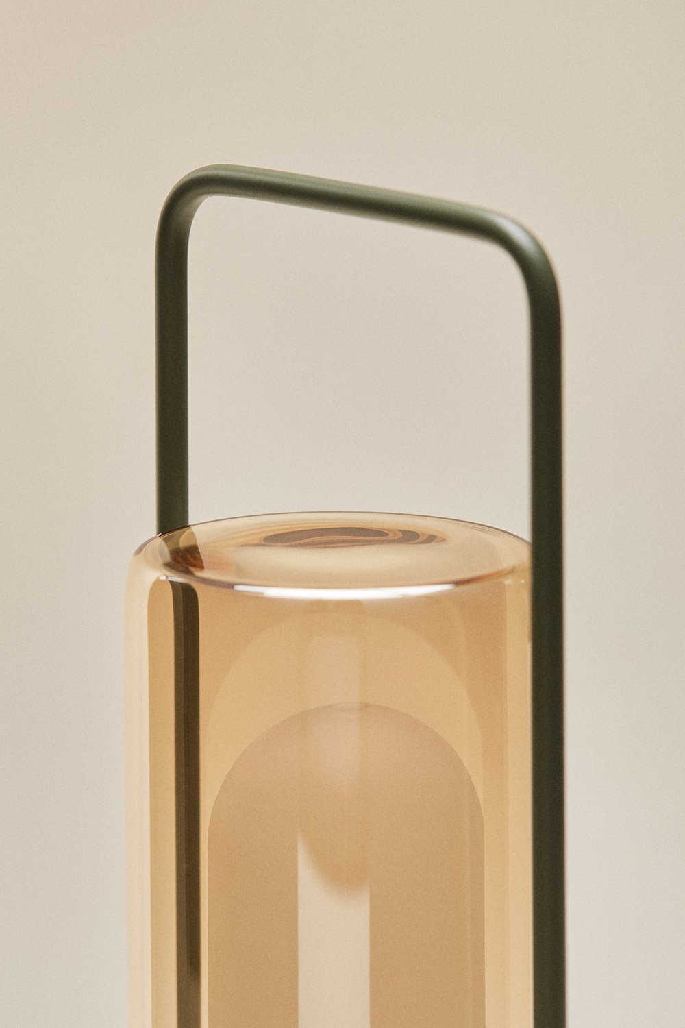 Wireless LED outdoor table lamp in iron and glass Sorlix, gallery image 4