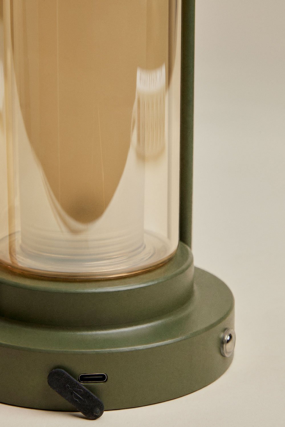 Wireless LED outdoor table lamp in iron and glass Sorlix, gallery image 5