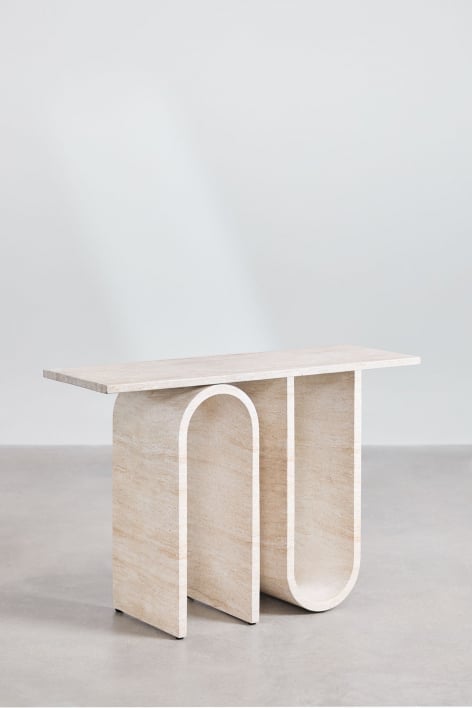 Outdoor console in travertine-look cement Ceravi