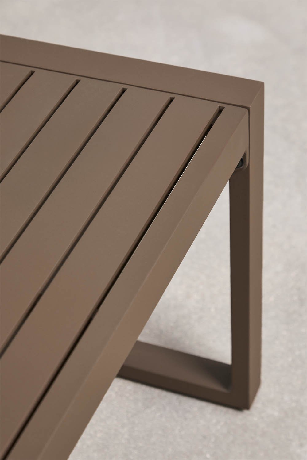 Rectangular garden coffee table 110x55 cm in aluminum Lipov, gallery image 5