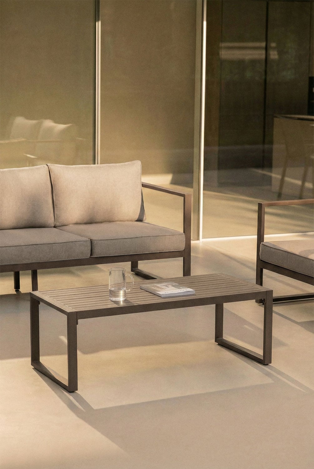 Mesa de centro para jardín rectangular 110x55 cm en aluminio Lipov , imagen de galer&iacute;a 1