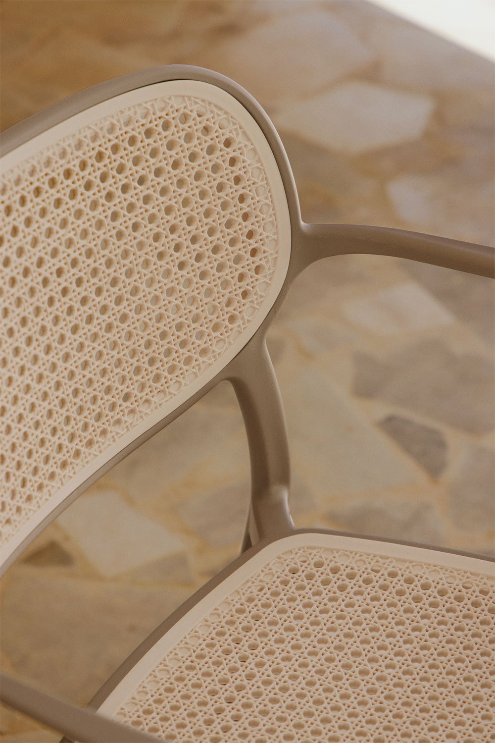 Stackable garden chair with polypropylene armrests Omara, gallery image 2