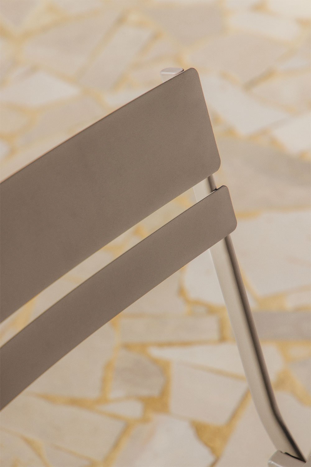 Pack of 2 folding garden chairs in Tamarit steel, gallery image 2