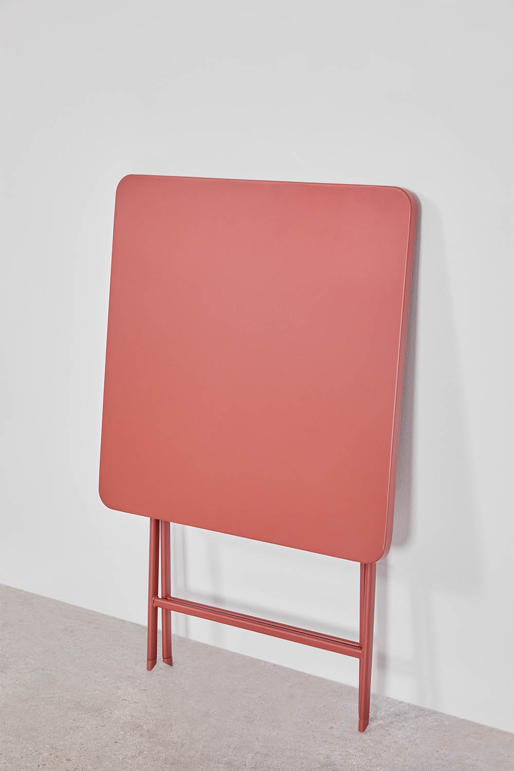 Square folding 60x60 cm table set and 2 dining chairs in Tamarit steel, gallery image 5