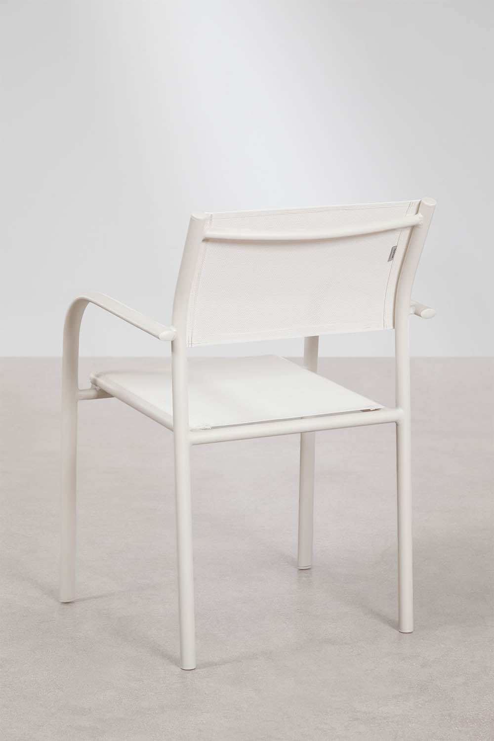 Stackable garden chair with aluminum armrests Olenia, gallery image 5