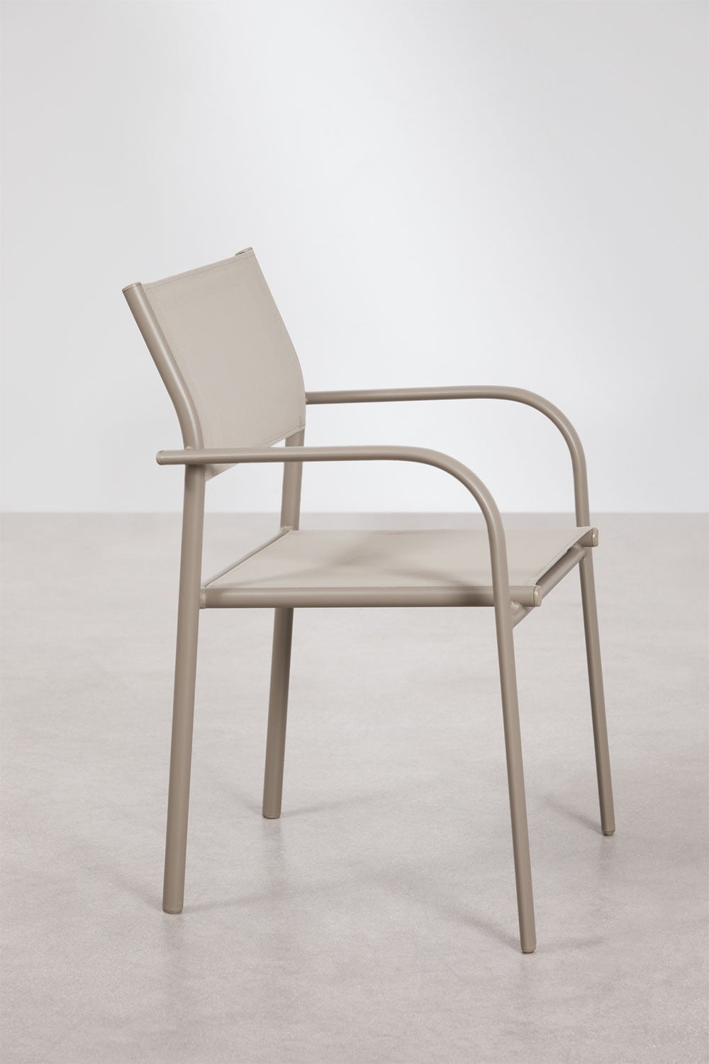 Pack of 2 stackable garden chairs with aluminum armrests Olenia, gallery image 4