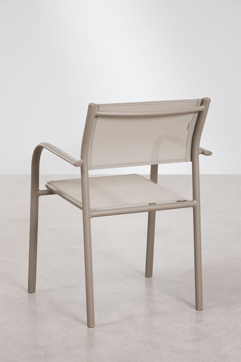 Pack of 2 stackable garden chairs with aluminum armrests Olenia, gallery image 5