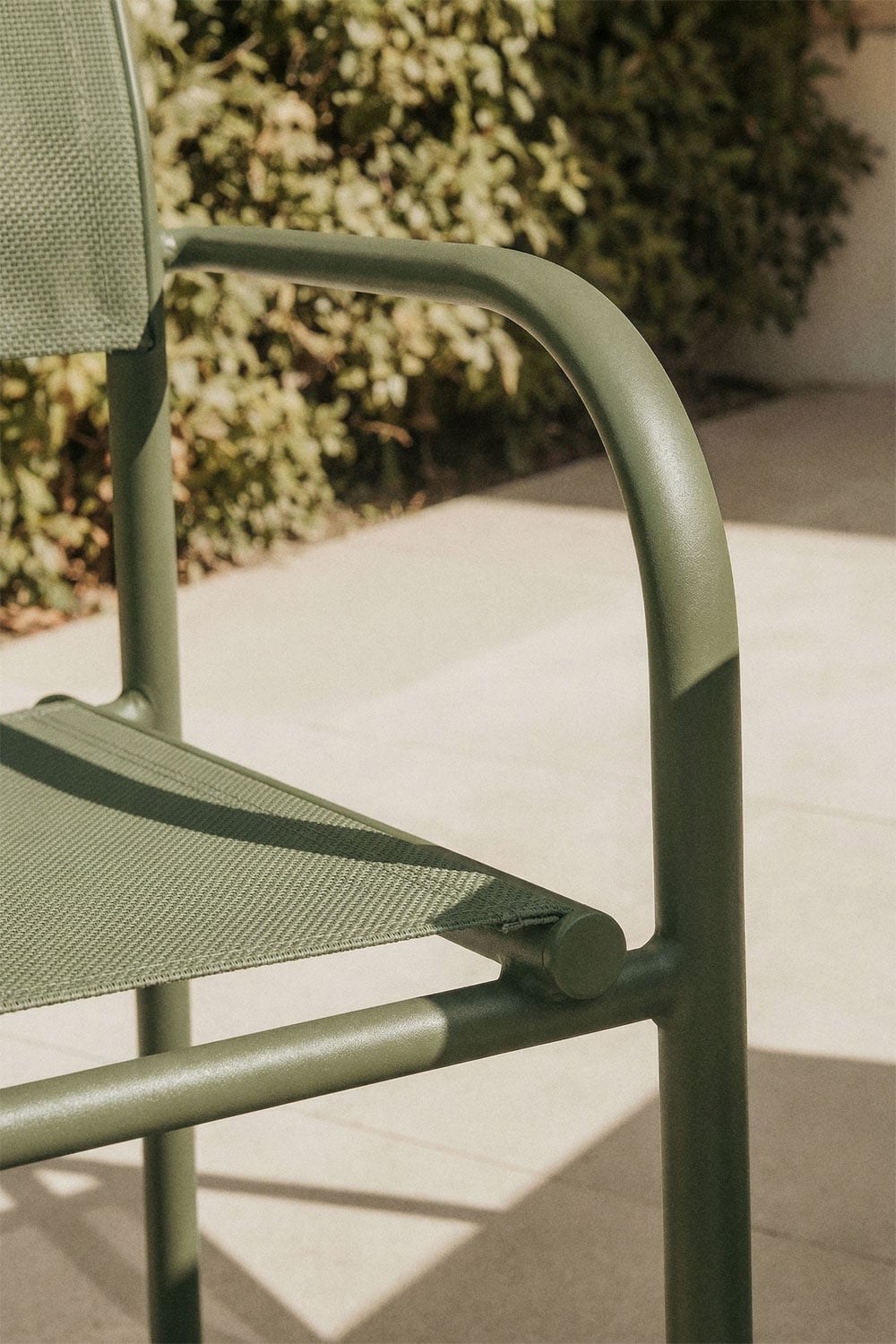 Stackable garden chair with aluminum armrests Olenia, gallery image 2