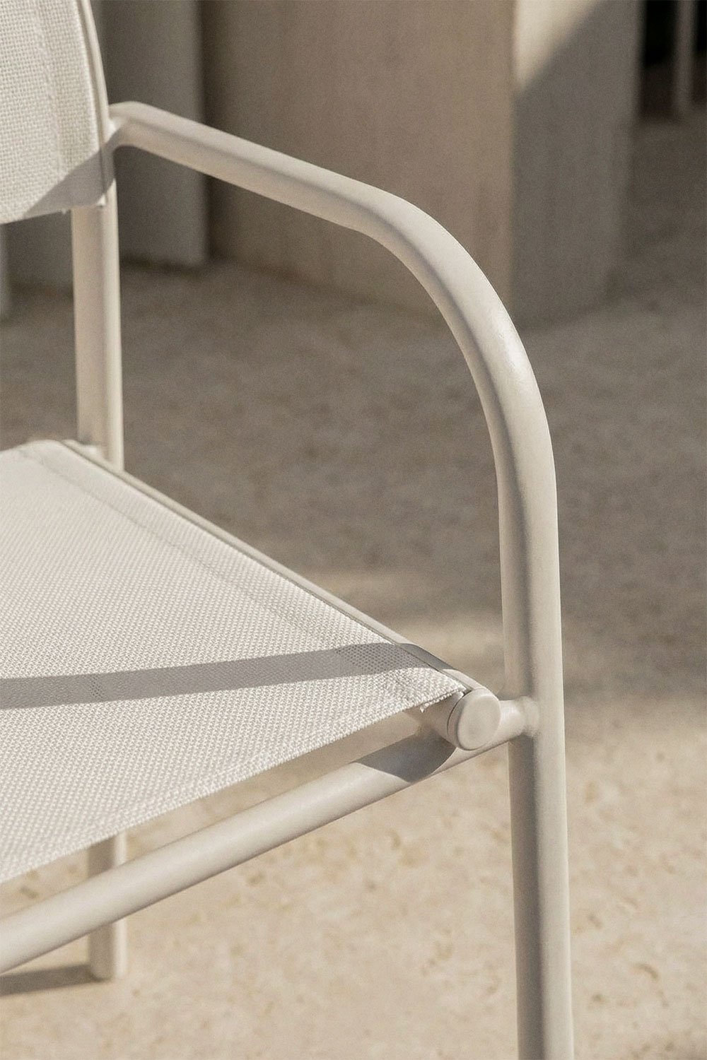 Pack of 2 stackable garden chairs with aluminum armrests Olenia, gallery image 2