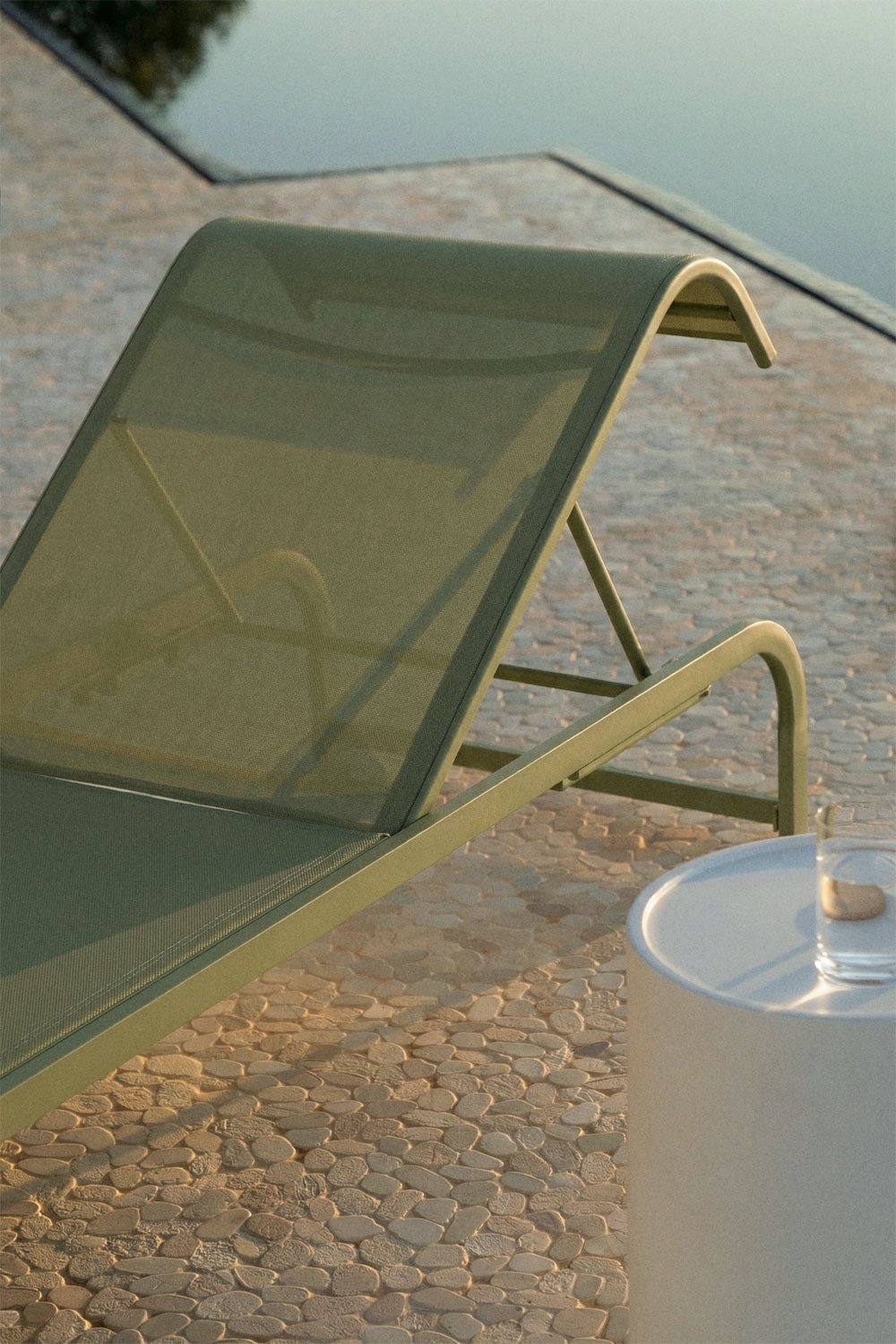 Marietta steel reclining sun lounger, gallery image 2