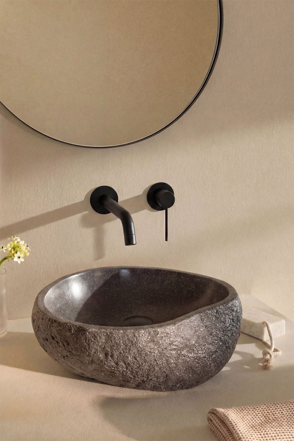 Orveta brass built-in basin tap, gallery image 1