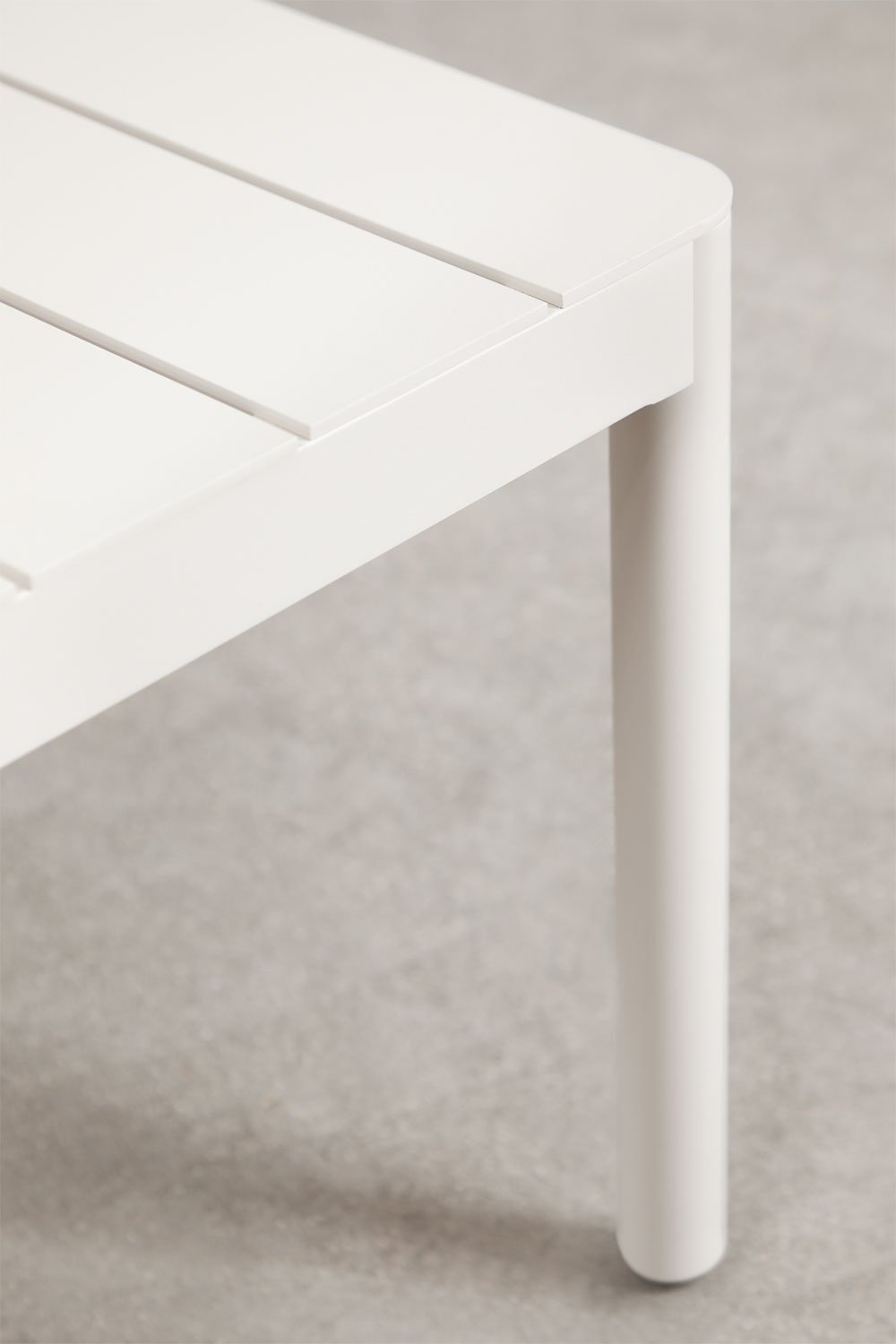 Rectangular 110x60 cm Boleni aluminum garden coffee table, gallery image 3