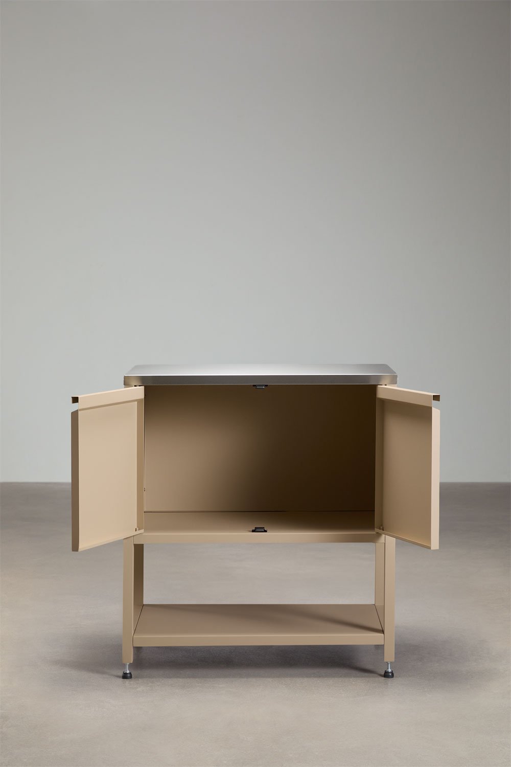 Outdoor modular kitchen storage module in Savona steel, gallery image 3