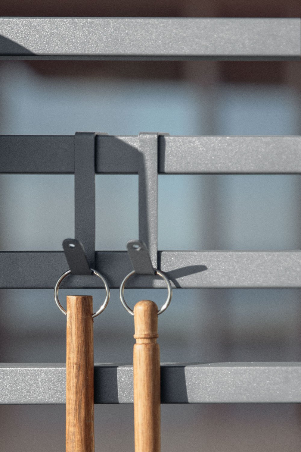 Pack of 2 Savona modular outdoor kitchen hooks in steel, gallery image 2