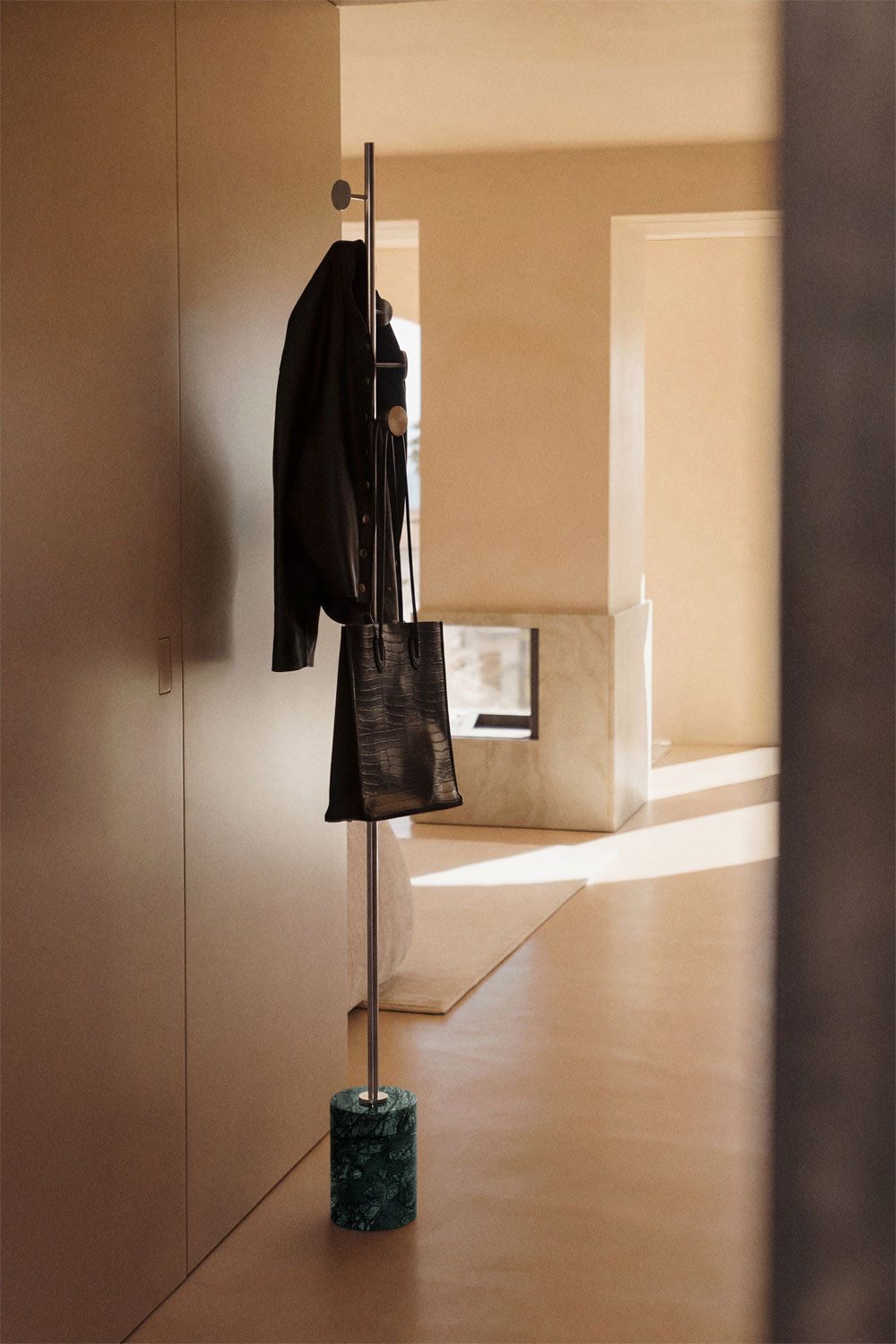 Rock Coat Racks Drivela natural stone and iron standing coat rack - SKLUM