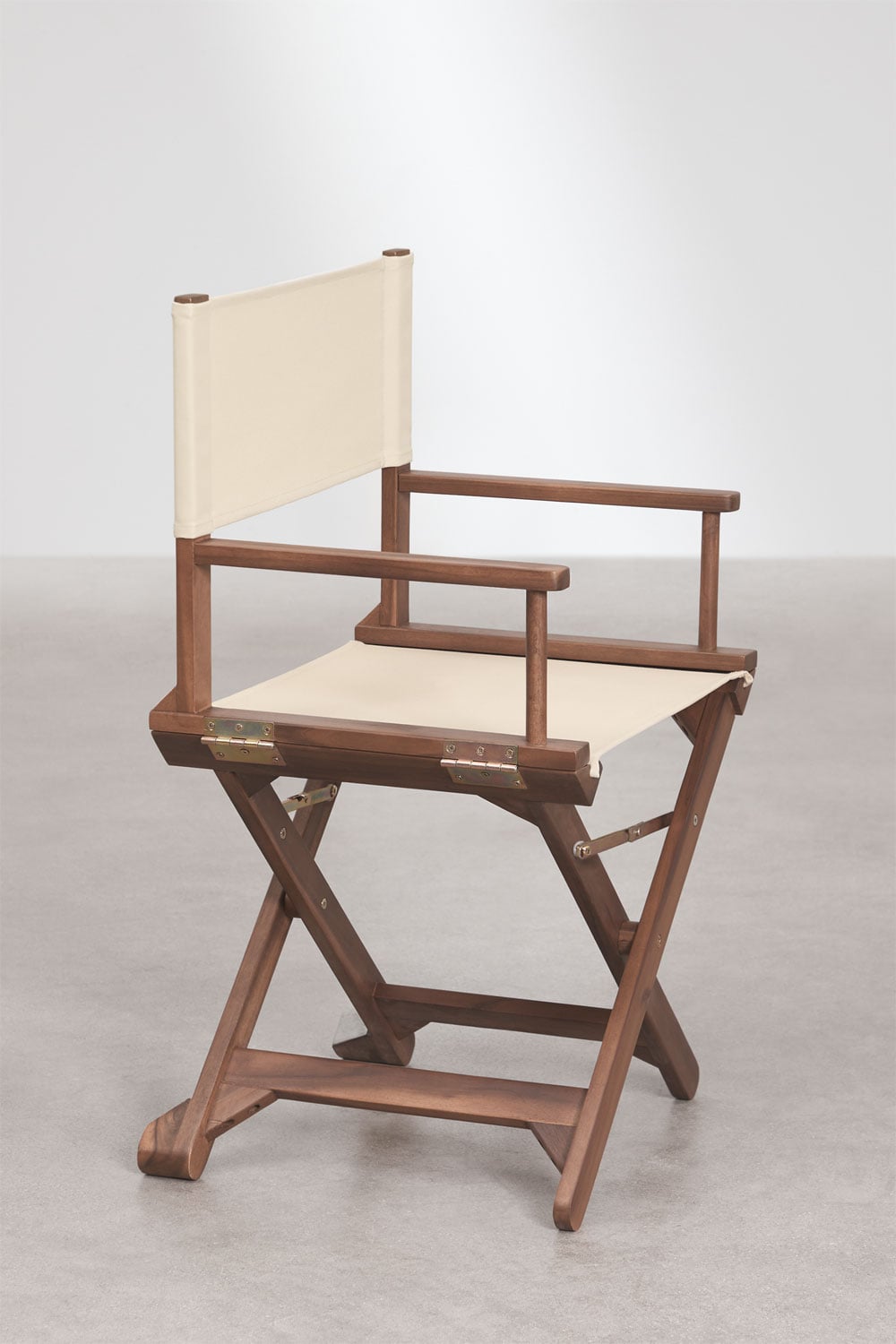 Pack of 2 folding director chairs in acacia wood Ridley, gallery image 2