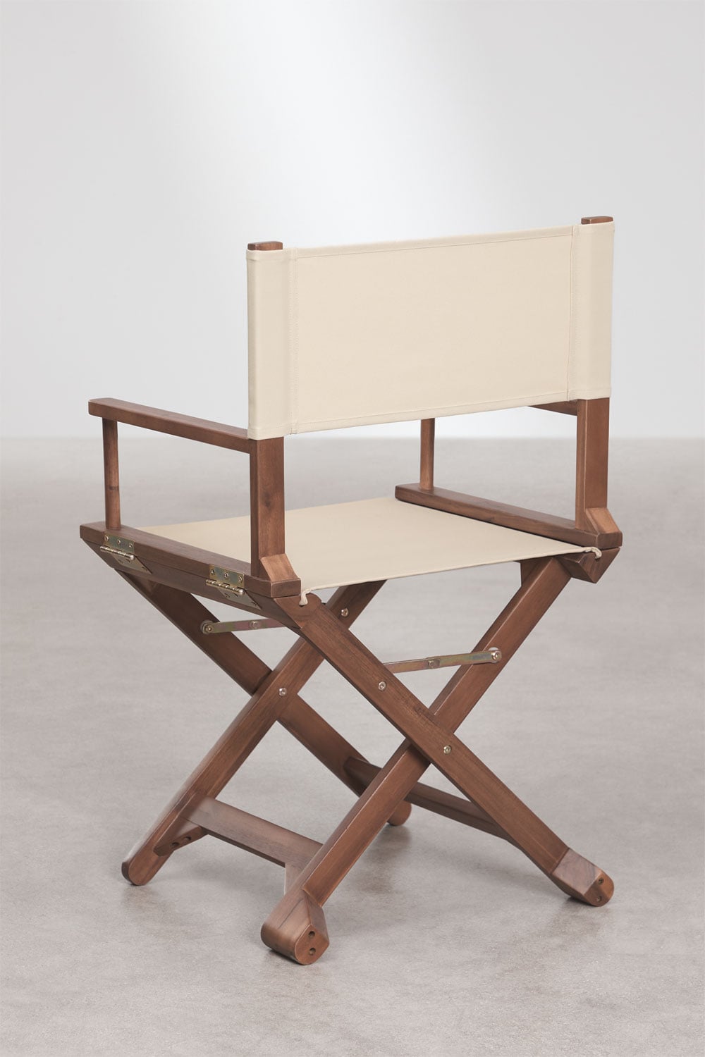 Pack of 2 folding director chairs in acacia wood Ridley, gallery image 3