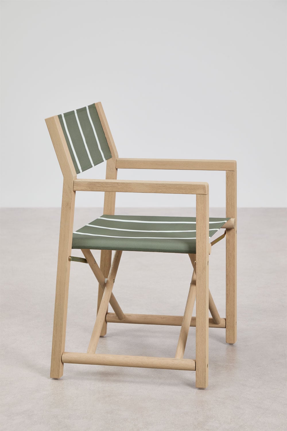 Pack of 4 folding director garden chairs in Rondonia acacia wood, gallery image 4