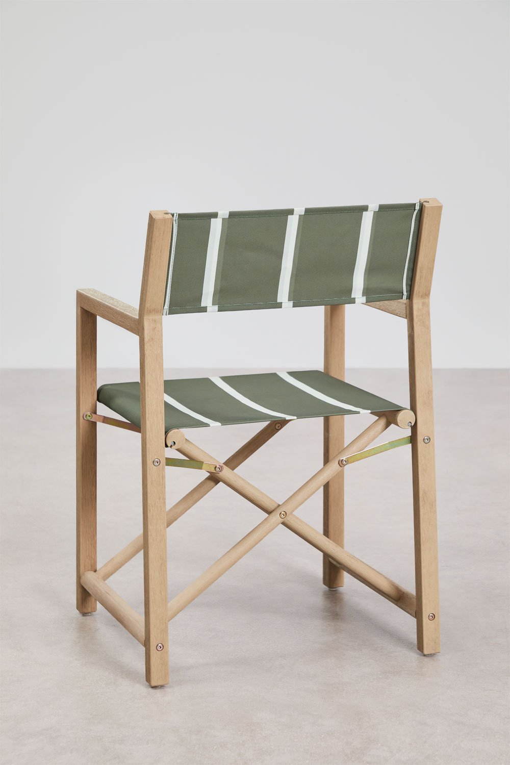Pack of 4 folding director chairs in Rondonia acacia wood, gallery image 3