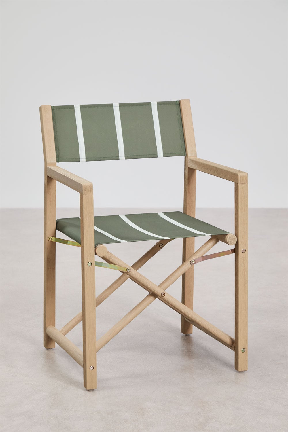 Pack of 4 folding director chairs in Rondonia acacia wood, gallery image 1