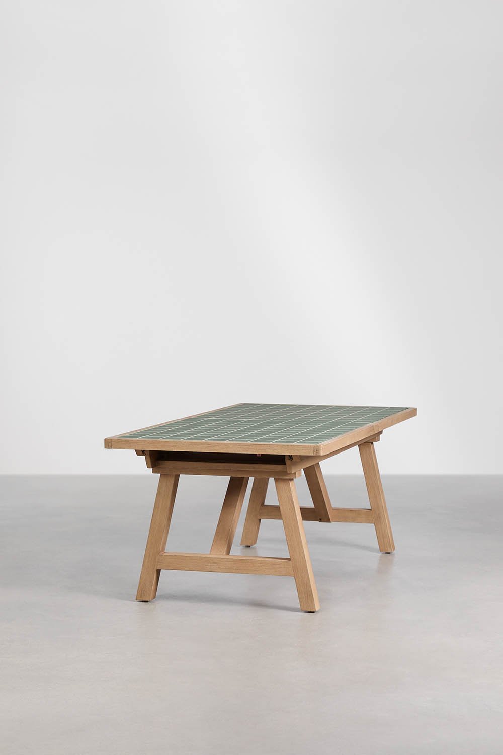 Rectangular dining table 200-260-320x100 cm extendable in acacia wood Dubai, gallery image 3