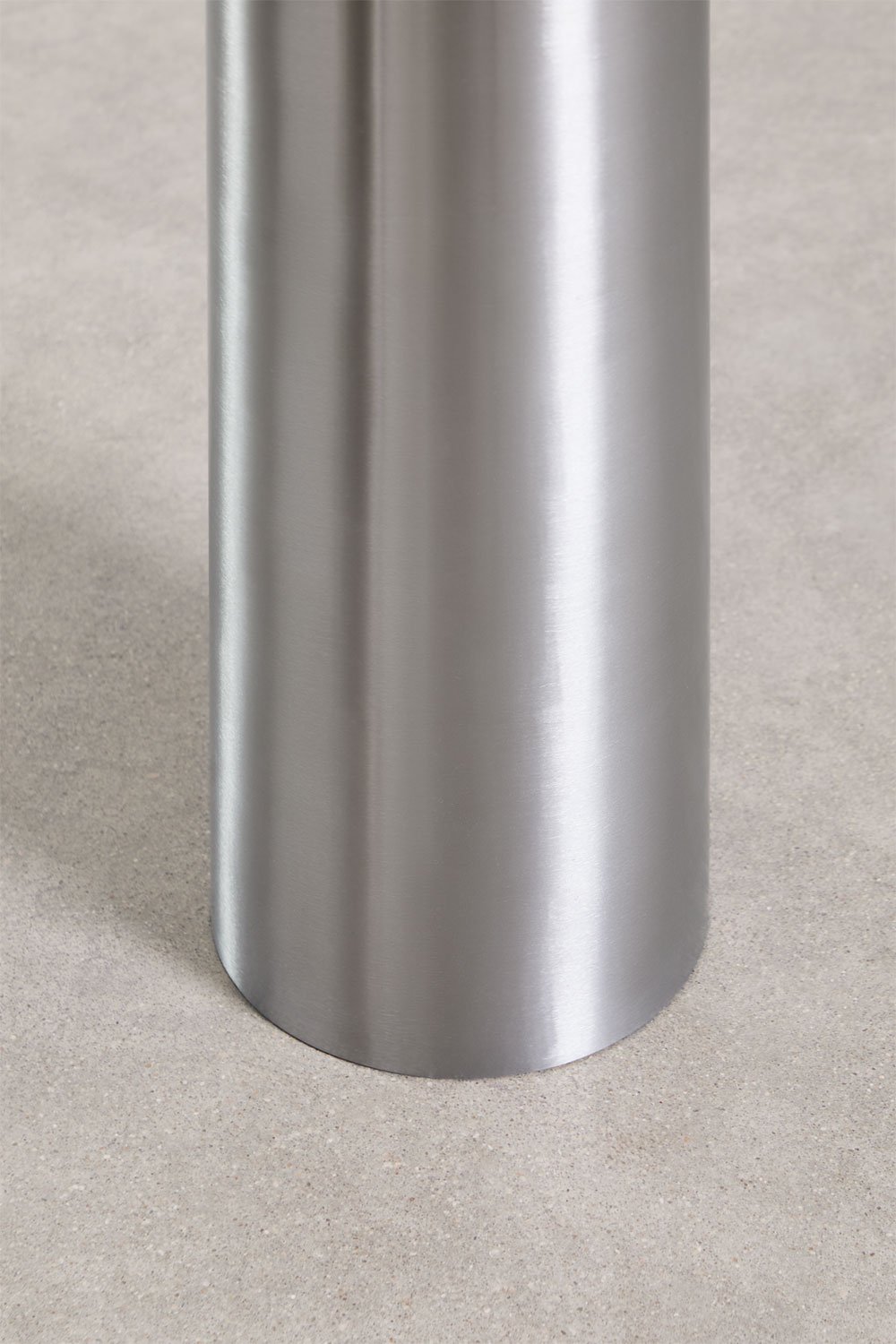 Oval 120x40 cm hallway console in natural stone and stainless steel Fertrix, gallery image 6