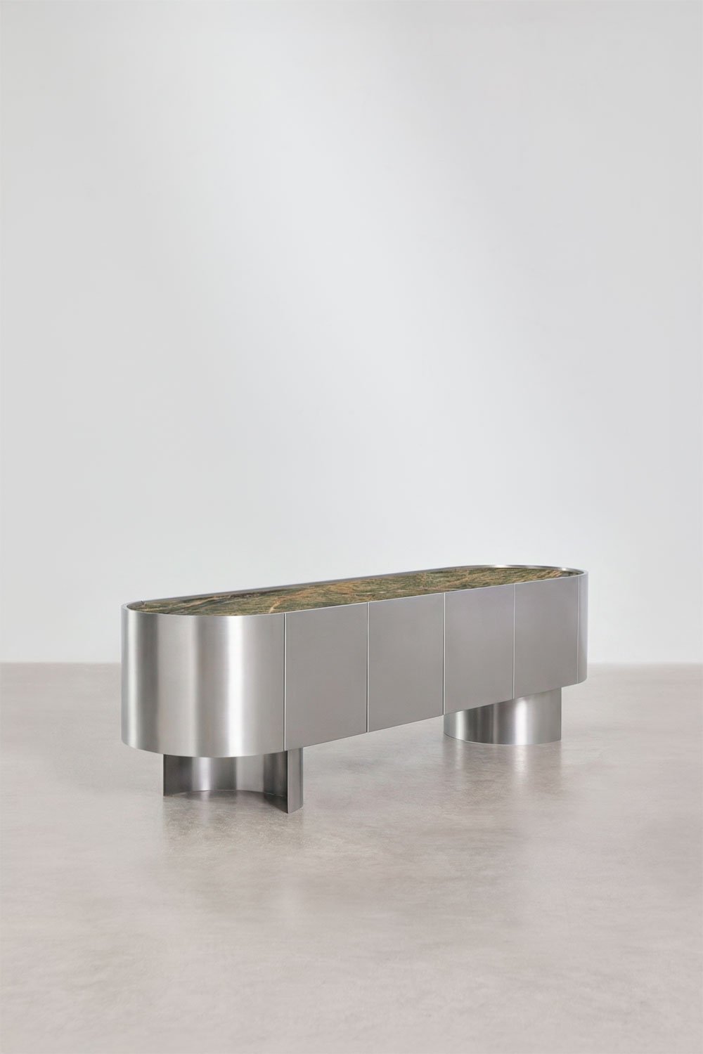 Luena 180x40 cm stainless steel TV cabinet, gallery image 2