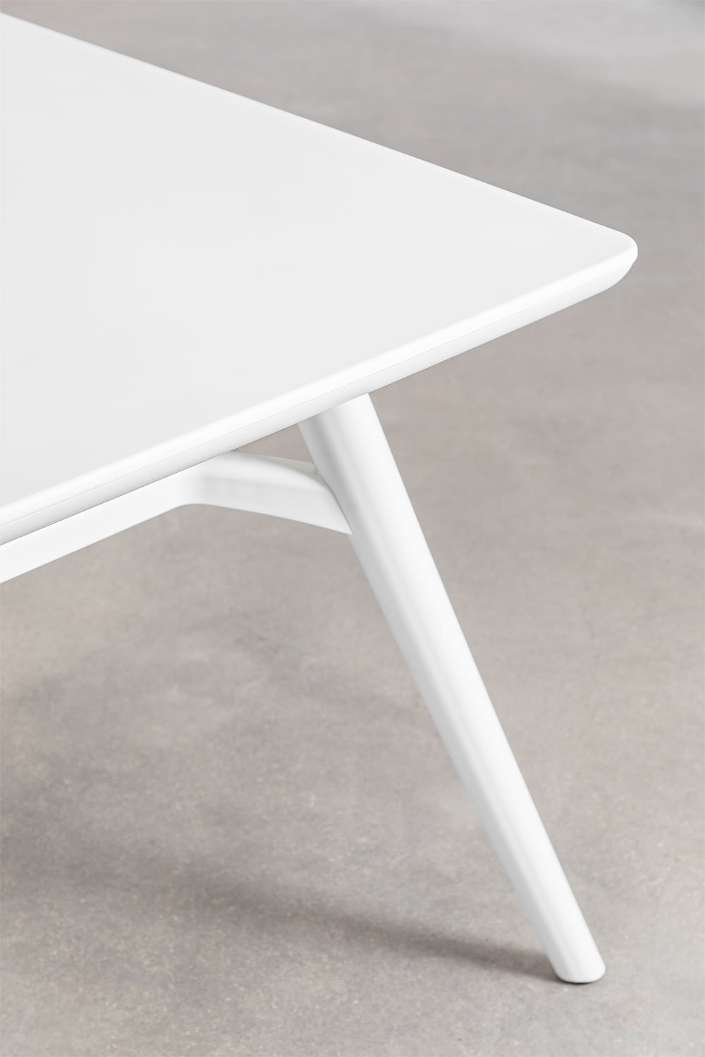 Rectangular table set 135x80 cm and 4 garden chairs in polypropylene Scand, gallery image 4