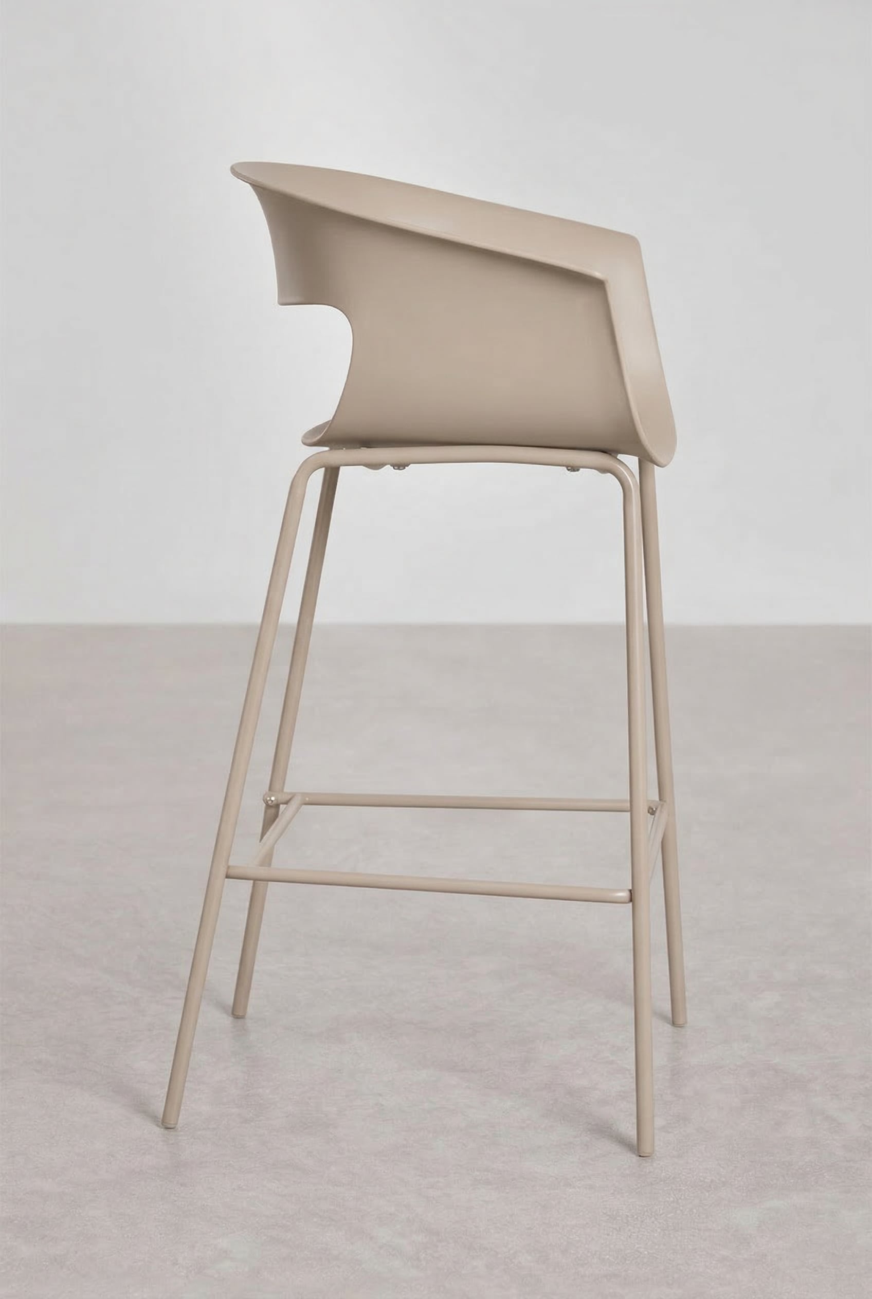 Pack of 2 high garden stools in polypropylene and steel Alanys, gallery image 4