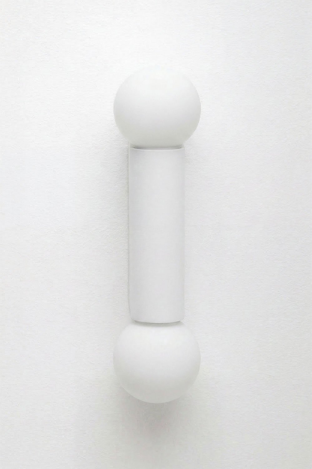 Wall sconce with 2 glass balls for outdoor use in aluminum Irvine, gallery image 3